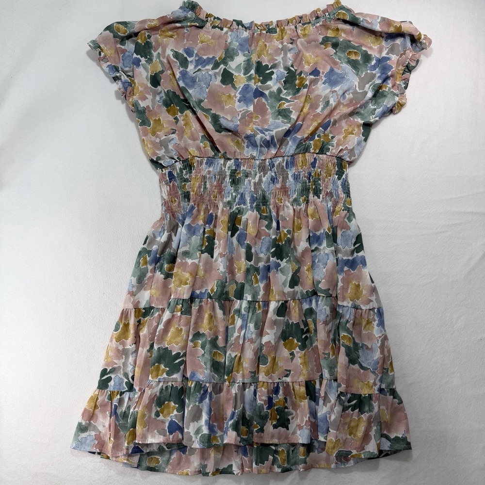 ODDY Pastel Floral Mini Dress in Pink, Blue, Green, Yellow